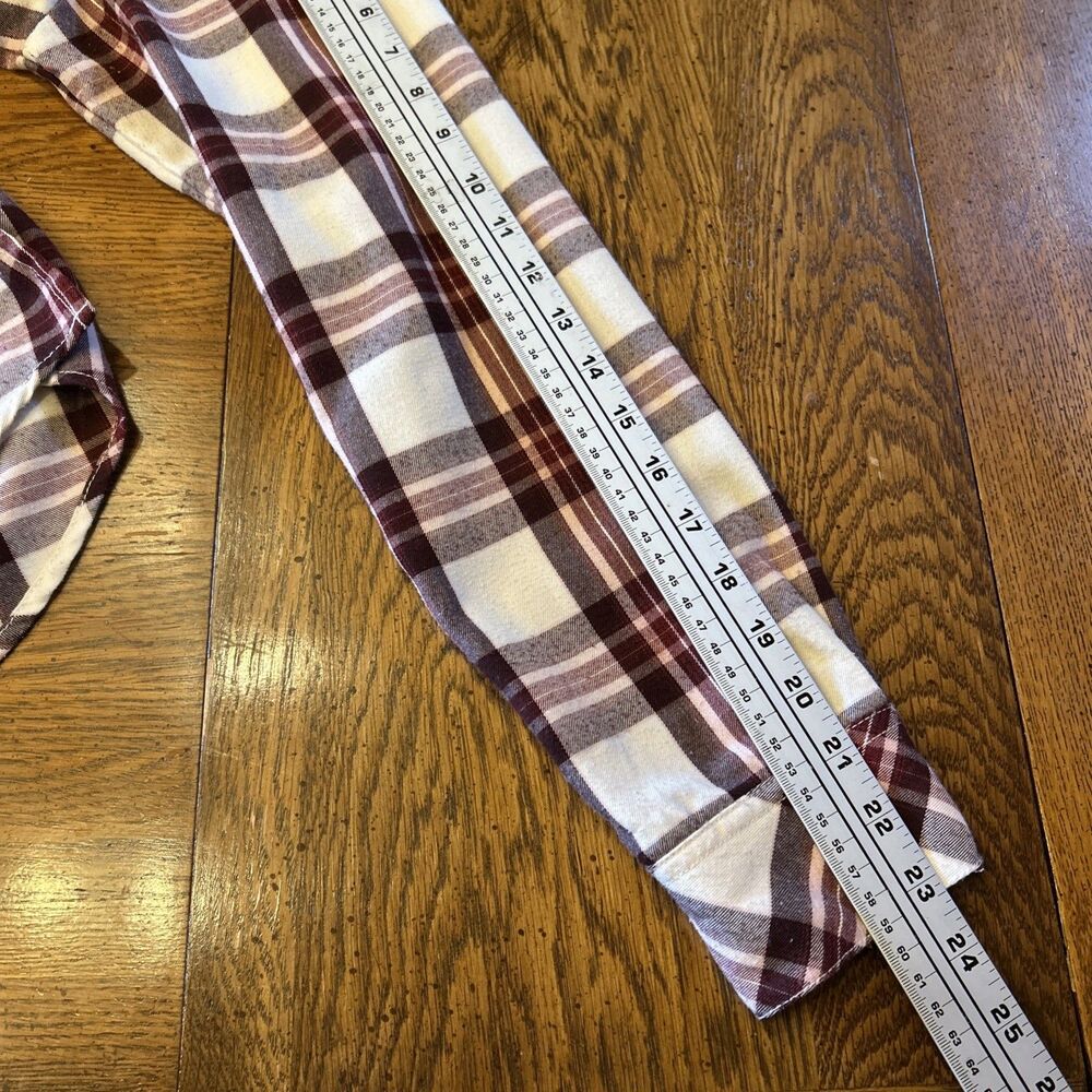 Sanctuary Plaid Lightweight Flannel Shirt Button Up Sz Small Cozy Cabincore Fall - Picture 9 of 11